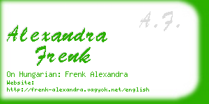 alexandra frenk business card